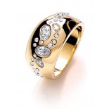 Gold Plated Scattered Stone Ring