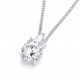 Rhodium Plated Glamour Cluster Pendant