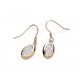 Gold Plated Oval Sparkle Earrings