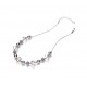 Rhodium Glass Mixed Necklace