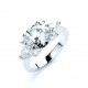 Rhodium Plated Glamour Cluster Ring