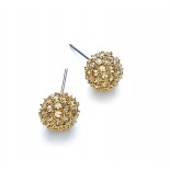 Gold Plated Snowball Stud Earrings