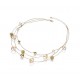 Gold Plated Glass Multi Strand Necklace